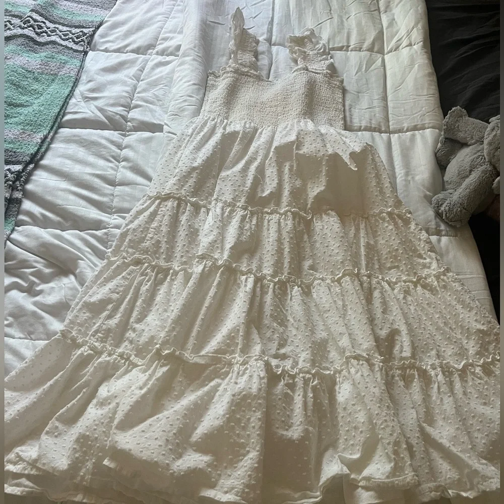 White Tiered Sundress - Picture 3 of 4